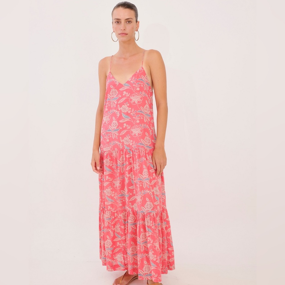 Desert Queen 100% Cotton maxi tiered dress